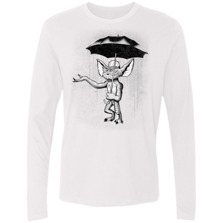 T-Shirts White / Small Umbrella Banksy Men's Premium Long Sleeve
