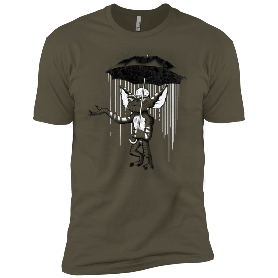 T-Shirts Military Green / X-Small Umbrella Banksy Men's Premium T-Shirt