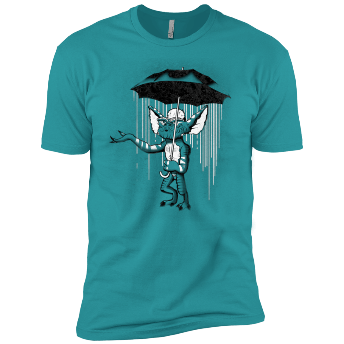 T-Shirts Tahiti Blue / X-Small Umbrella Banksy Men's Premium T-Shirt