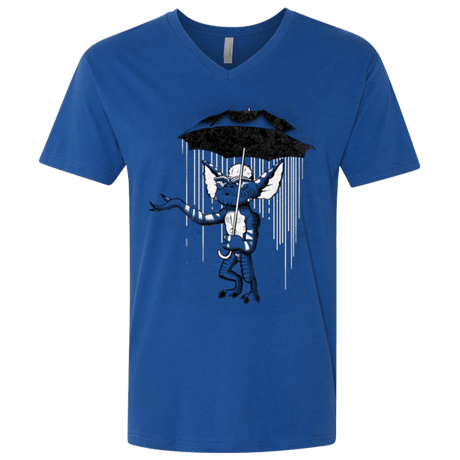 T-Shirts Royal / X-Small Umbrella Banksy Men's Premium V-Neck