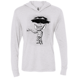 T-Shirts Heather White / X-Small Umbrella Banksy Triblend Long Sleeve Hoodie Tee