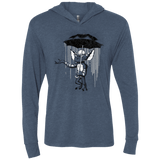 T-Shirts Indigo / X-Small Umbrella Banksy Triblend Long Sleeve Hoodie Tee