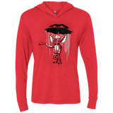 T-Shirts Vintage Red / X-Small Umbrella Banksy Triblend Long Sleeve Hoodie Tee