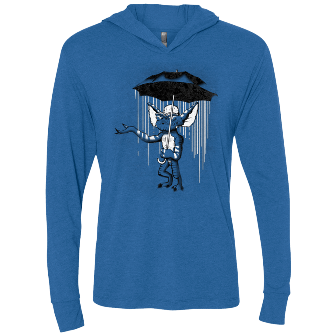 T-Shirts Vintage Royal / X-Small Umbrella Banksy Triblend Long Sleeve Hoodie Tee