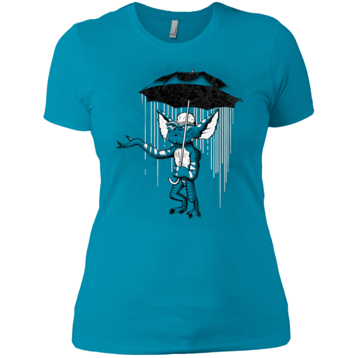 T-Shirts Turquoise / X-Small Umbrella Banksy Women's Premium T-Shirt