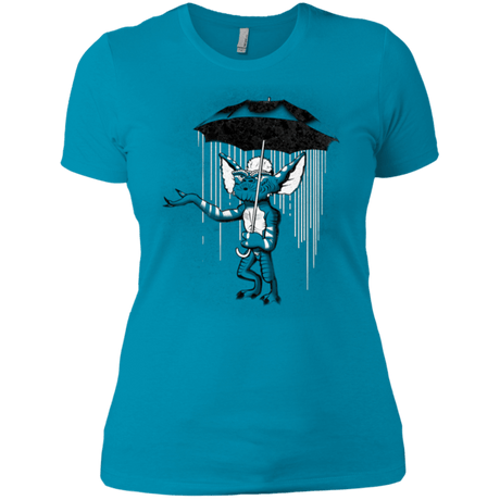 T-Shirts Turquoise / X-Small Umbrella Banksy Women's Premium T-Shirt