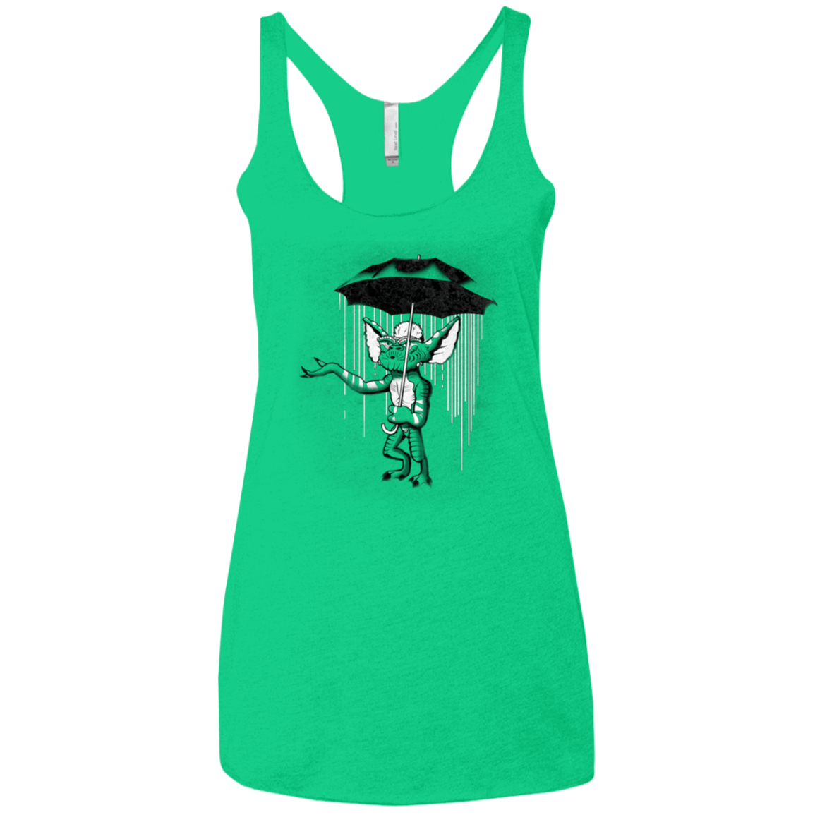 T-Shirts Envy / X-Small Umbrella Banksy Women's Triblend Racerback Tank