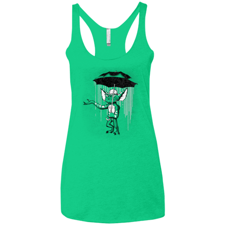 T-Shirts Envy / X-Small Umbrella Banksy Women's Triblend Racerback Tank