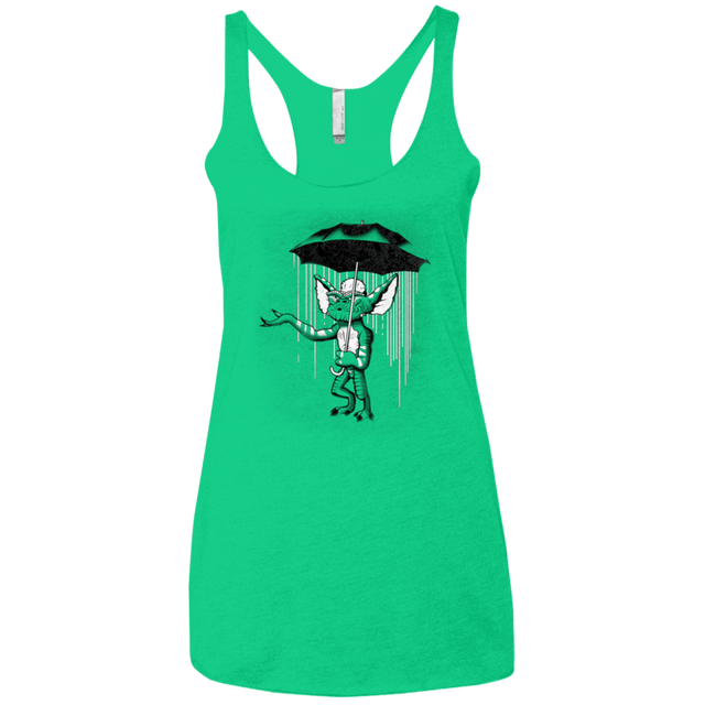 T-Shirts Envy / X-Small Umbrella Banksy Women's Triblend Racerback Tank