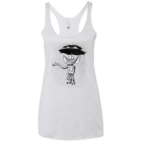 T-Shirts Heather White / X-Small Umbrella Banksy Women's Triblend Racerback Tank
