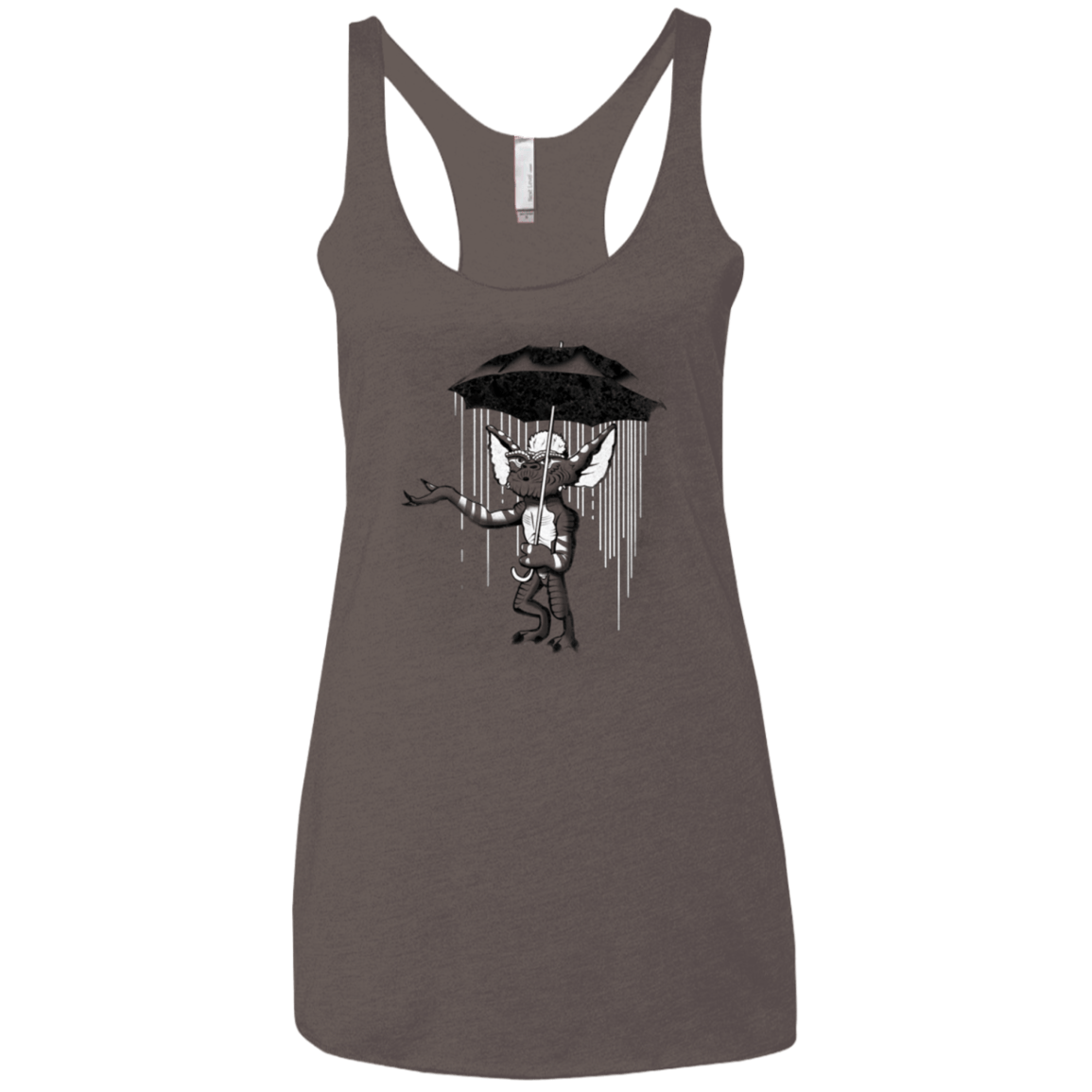 T-Shirts Macchiato / X-Small Umbrella Banksy Women's Triblend Racerback Tank