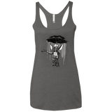 T-Shirts Premium Heather / X-Small Umbrella Banksy Women's Triblend Racerback Tank