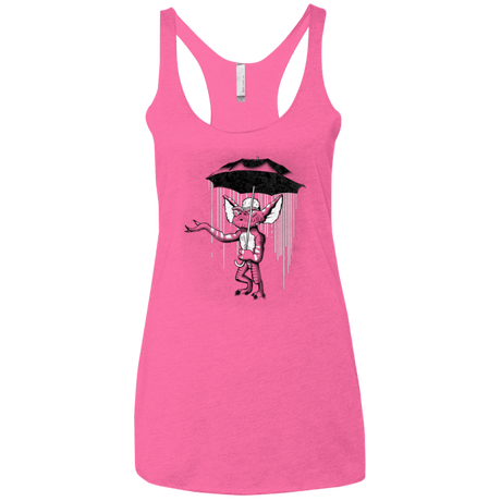 T-Shirts Vintage Pink / X-Small Umbrella Banksy Women's Triblend Racerback Tank
