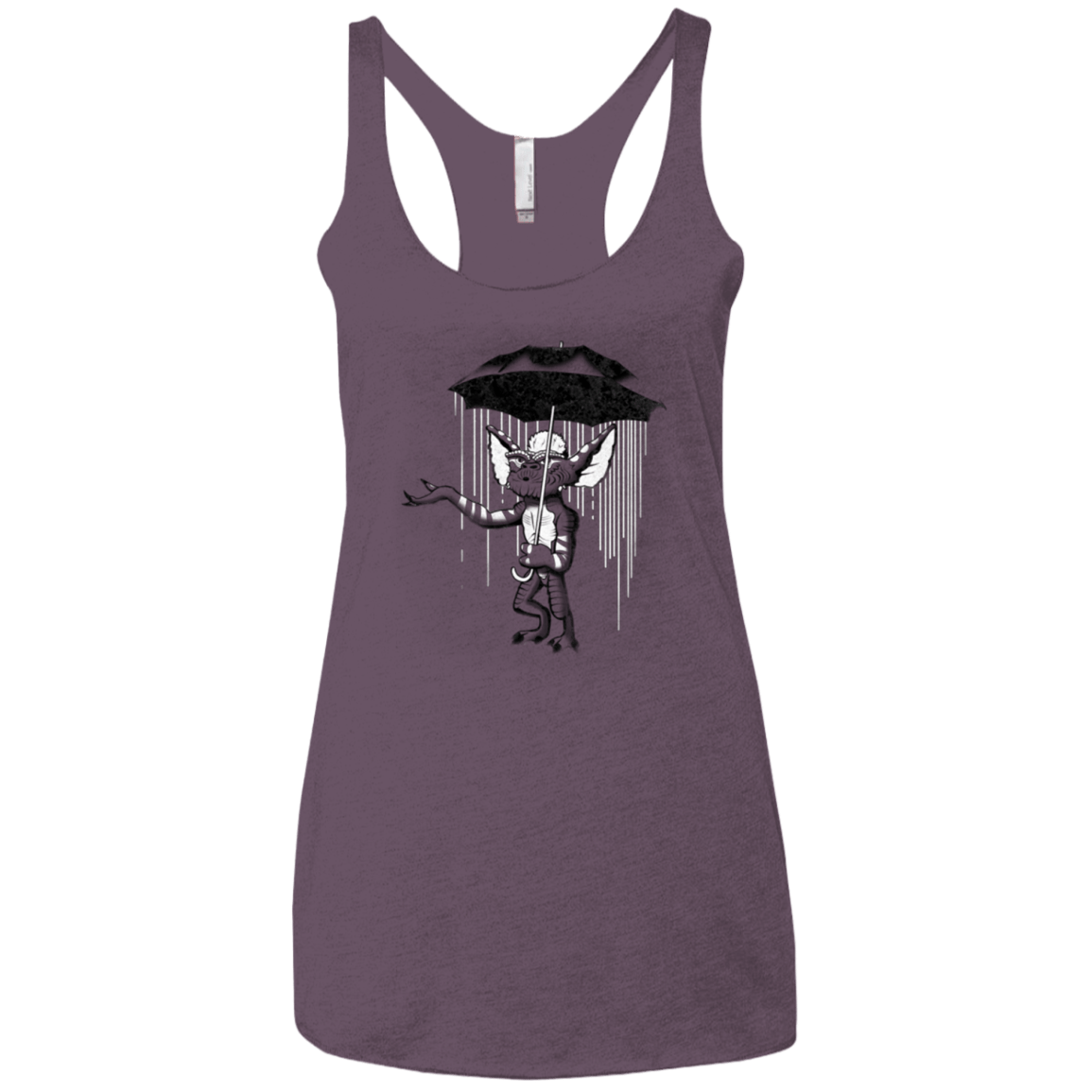 T-Shirts Vintage Purple / X-Small Umbrella Banksy Women's Triblend Racerback Tank