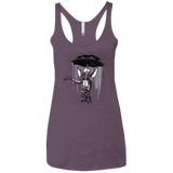 T-Shirts Vintage Purple / X-Small Umbrella Banksy Women's Triblend Racerback Tank