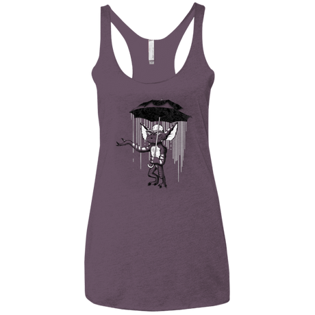 T-Shirts Vintage Purple / X-Small Umbrella Banksy Women's Triblend Racerback Tank