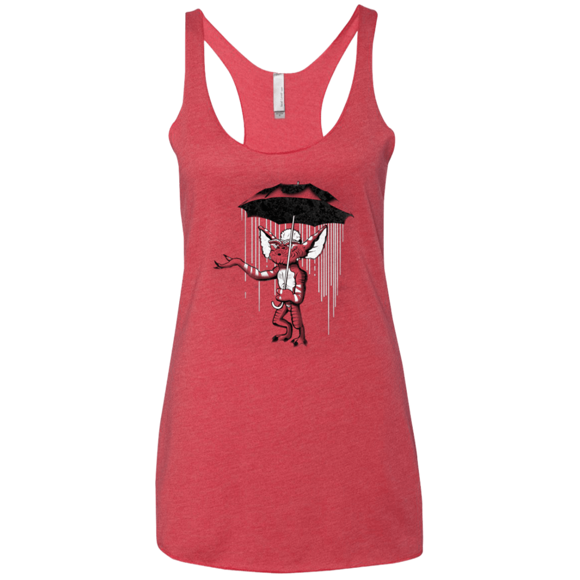 T-Shirts Vintage Red / X-Small Umbrella Banksy Women's Triblend Racerback Tank