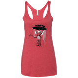 T-Shirts Vintage Red / X-Small Umbrella Banksy Women's Triblend Racerback Tank