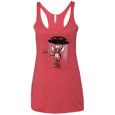 T-Shirts Vintage Red / X-Small Umbrella Banksy Women's Triblend Racerback Tank
