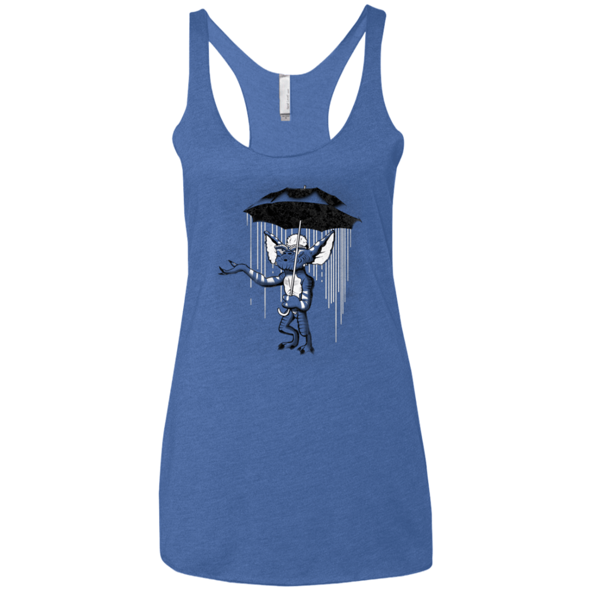 T-Shirts Vintage Royal / X-Small Umbrella Banksy Women's Triblend Racerback Tank