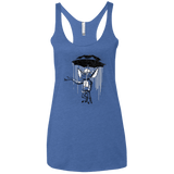 T-Shirts Vintage Royal / X-Small Umbrella Banksy Women's Triblend Racerback Tank