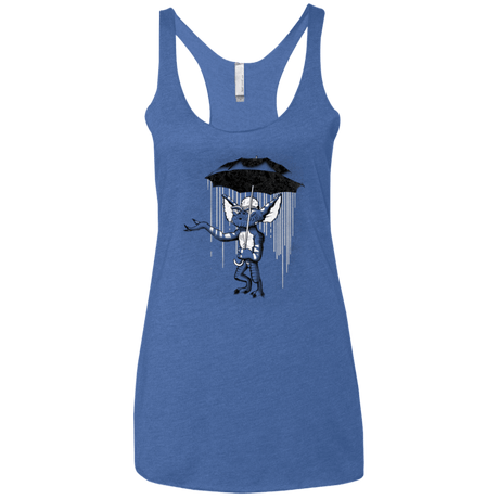 T-Shirts Vintage Royal / X-Small Umbrella Banksy Women's Triblend Racerback Tank