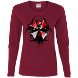 T-Shirts Cardinal / S Umbrella Corp Women's Long Sleeve T-Shirt