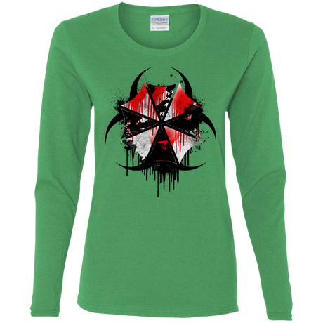 T-Shirts Irish Green / S Umbrella Corp Women's Long Sleeve T-Shirt