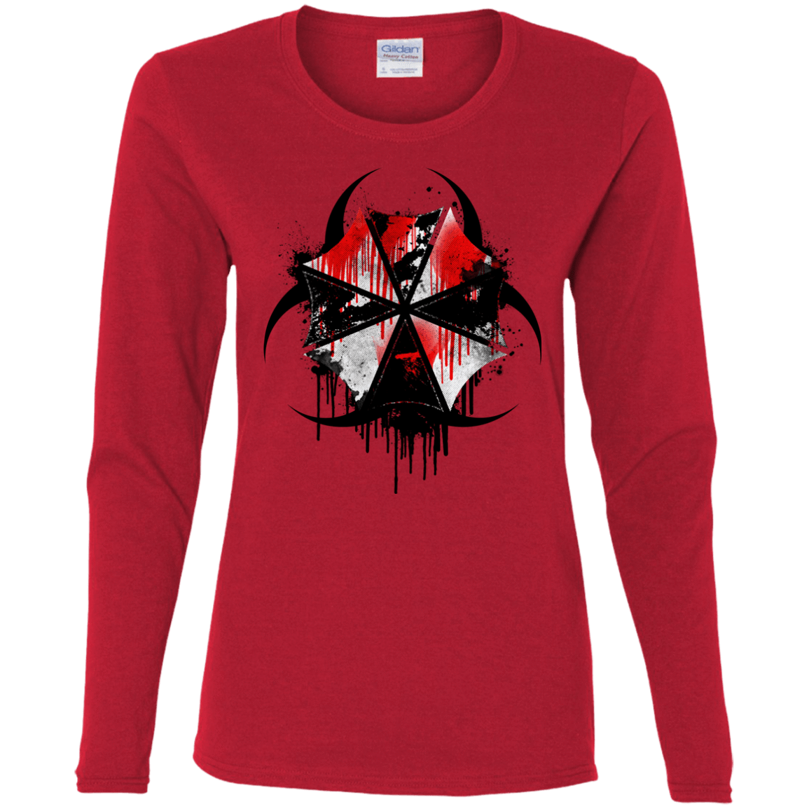 T-Shirts Red / S Umbrella Corp Women's Long Sleeve T-Shirt