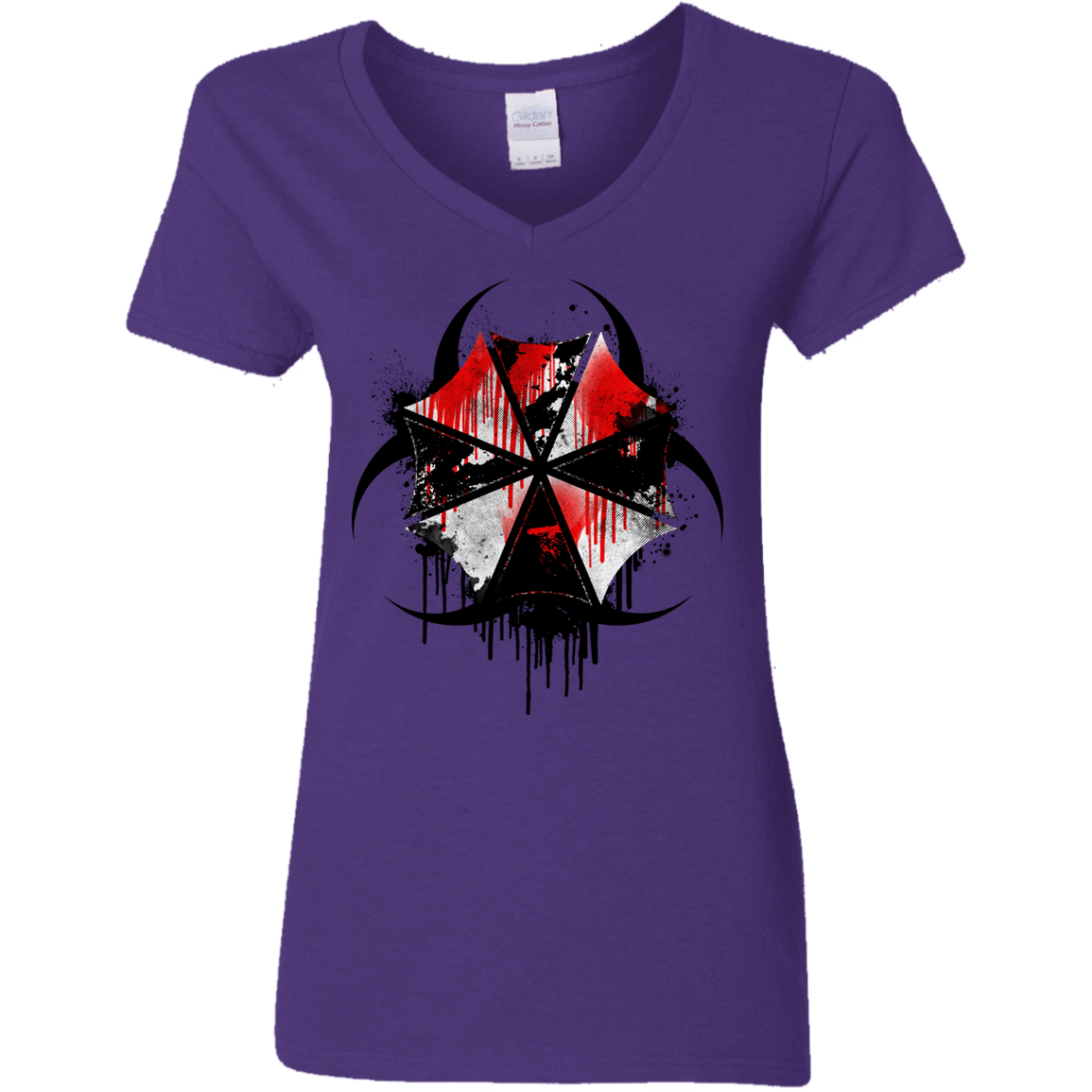 T-Shirts Purple / S Umbrella Corp Women's V-Neck T-Shirt