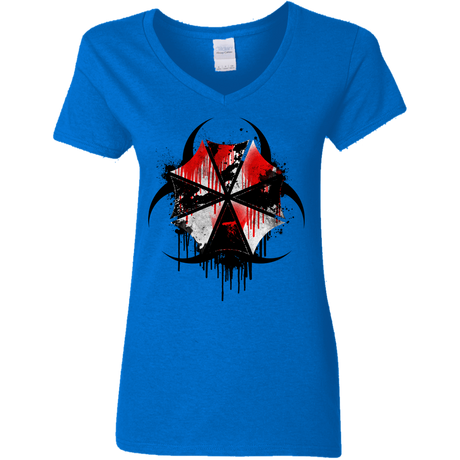 T-Shirts Royal / S Umbrella Corp Women's V-Neck T-Shirt