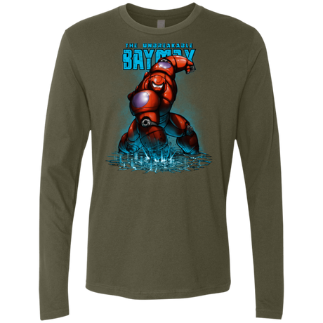 T-Shirts Military Green / Small Unbreakable Hero Men's Premium Long Sleeve