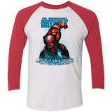 T-Shirts Heather White/Vintage Red / X-Small Unbreakable Hero Triblend 3/4 Sleeve