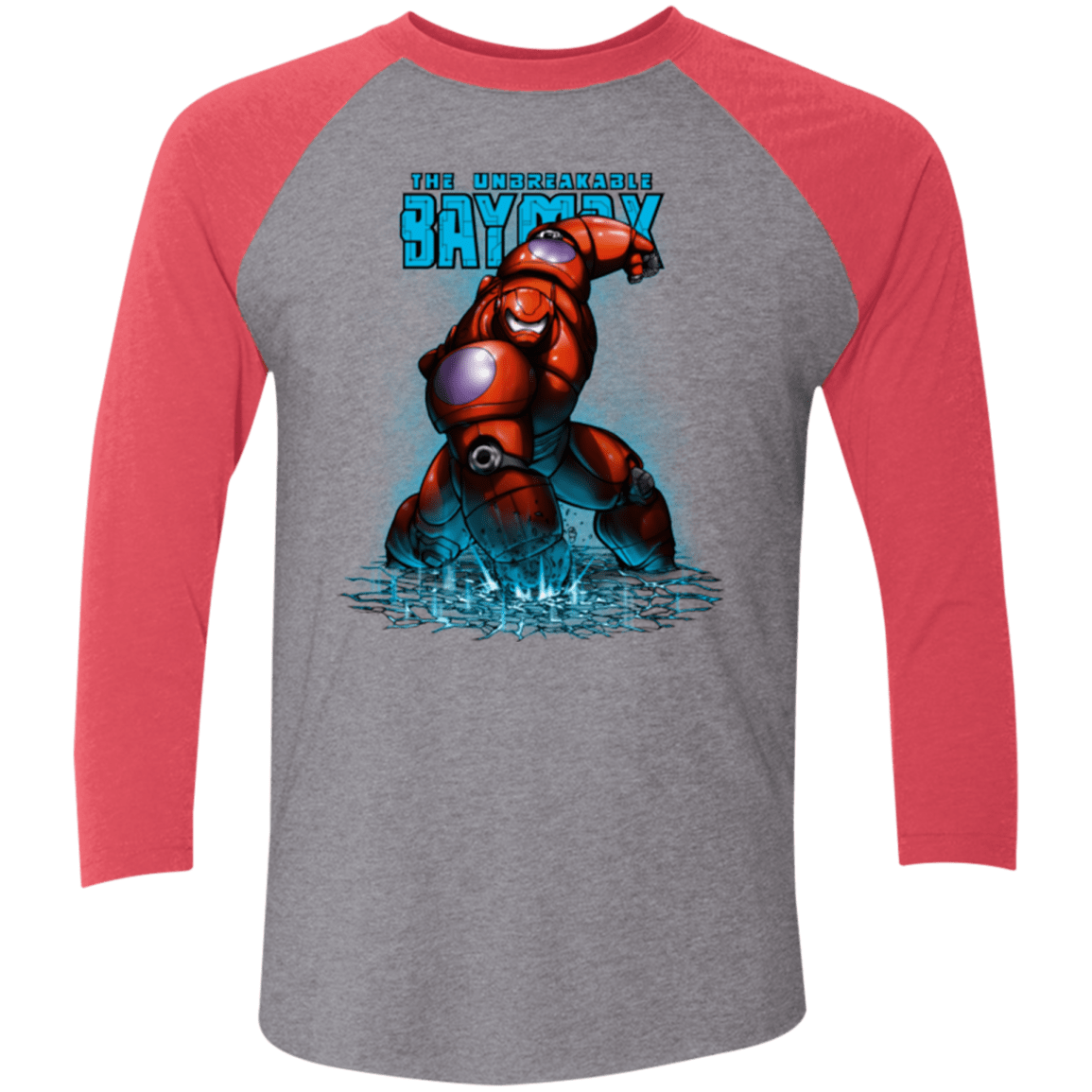 T-Shirts Premium Heather/ Vintage Red / X-Small Unbreakable Hero Triblend 3/4 Sleeve
