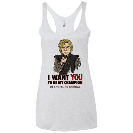 T-Shirts Heather White / X-Small Uncle Imp Women's Triblend Racerback Tank