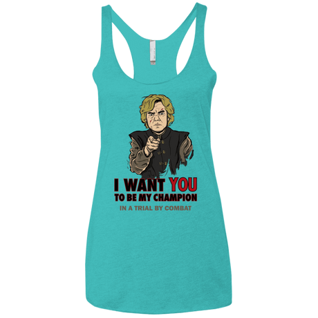 T-Shirts Tahiti Blue / X-Small Uncle Imp Women's Triblend Racerback Tank