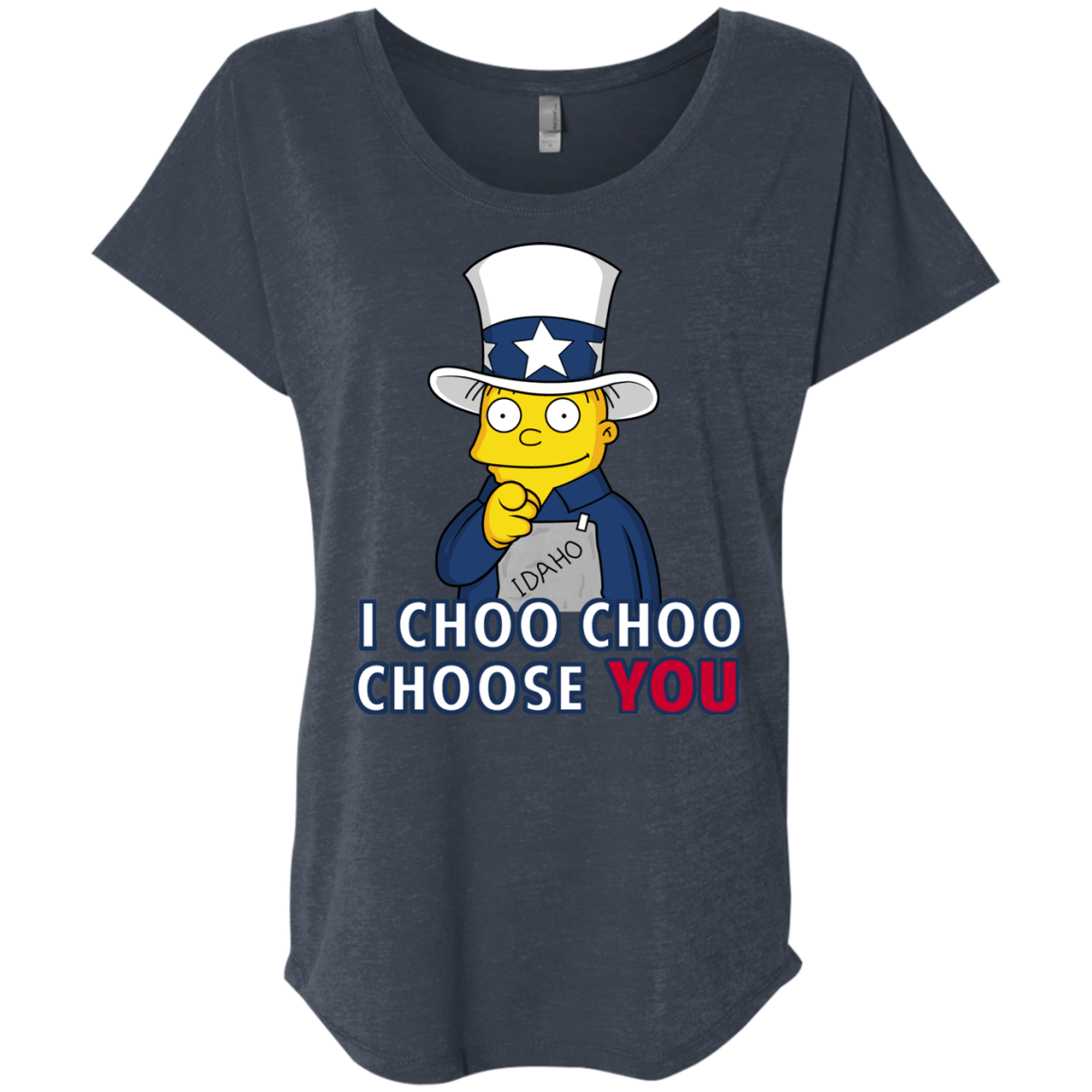 T-Shirts Vintage Navy / X-Small Uncle Ralph Triblend Dolman Sleeve