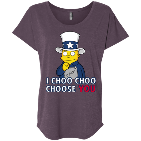 T-Shirts Vintage Purple / X-Small Uncle Ralph Triblend Dolman Sleeve