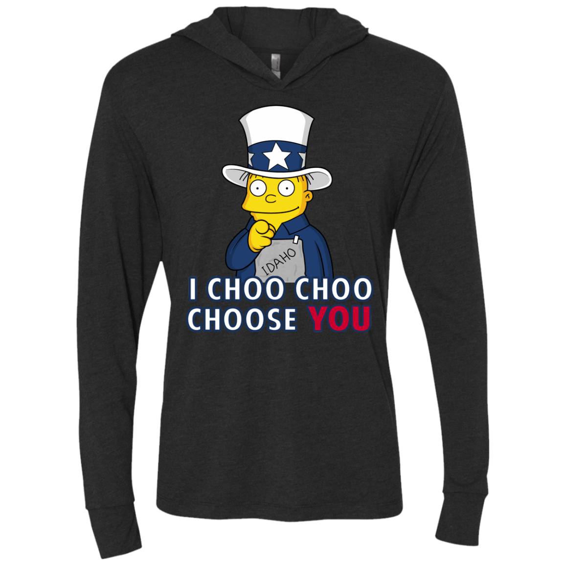 T-Shirts Vintage Black / X-Small Uncle Ralph Triblend Long Sleeve Hoodie Tee