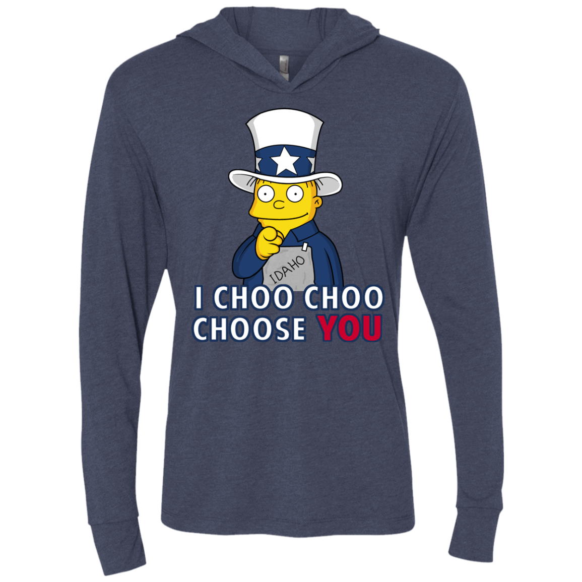 T-Shirts Vintage Navy / X-Small Uncle Ralph Triblend Long Sleeve Hoodie Tee