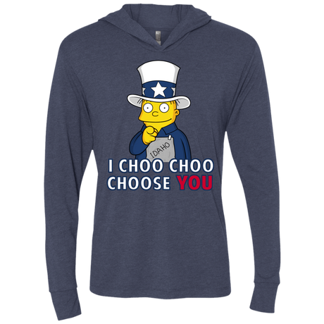 T-Shirts Vintage Navy / X-Small Uncle Ralph Triblend Long Sleeve Hoodie Tee