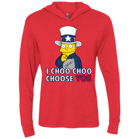 T-Shirts Vintage Red / X-Small Uncle Ralph Triblend Long Sleeve Hoodie Tee