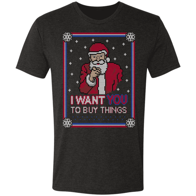 T-Shirts Vintage Black / S unclesanta Men's Triblend T-Shirt