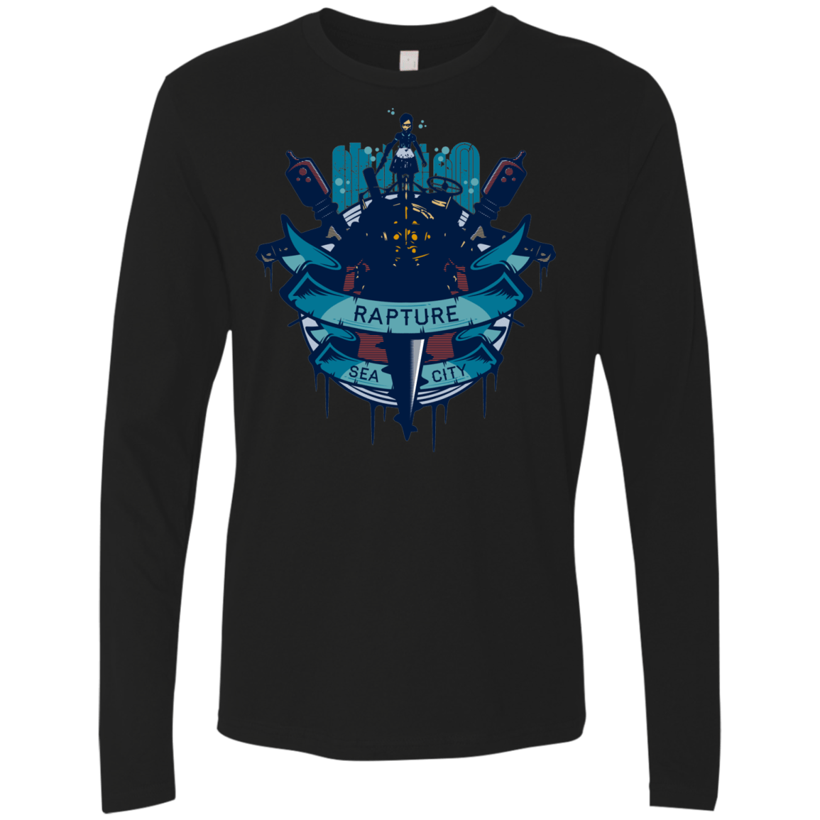 T-Shirts Black / S Under The Sea Men's Premium Long Sleeve