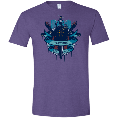 T-Shirts Heather Purple / S Under The Sea Men's Semi-Fitted Softstyle