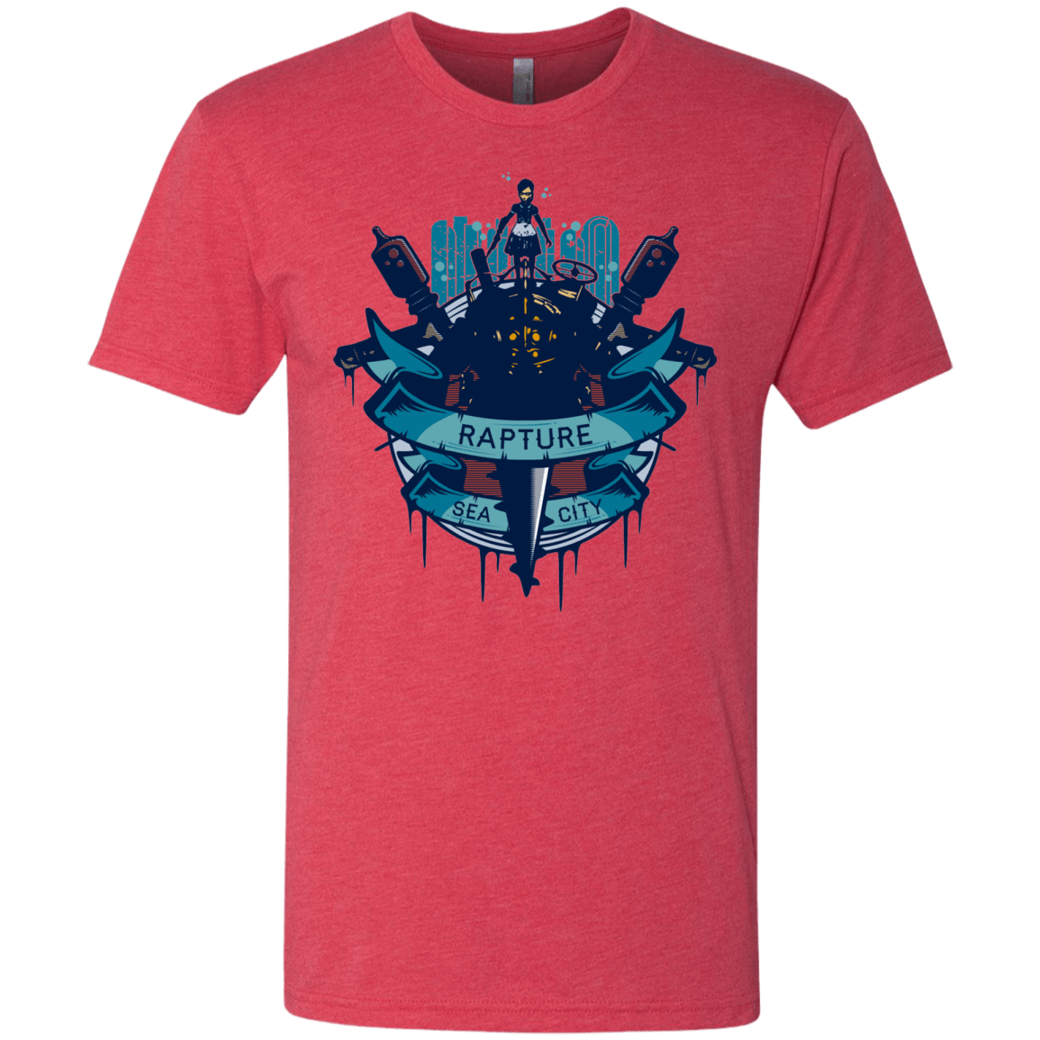 T-Shirts Vintage Red / S Under The Sea Men's Triblend T-Shirt