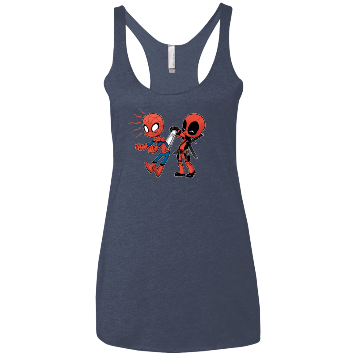 T-Shirts Vintage Navy / X-Small Underoos Women's Triblend Racerback Tank