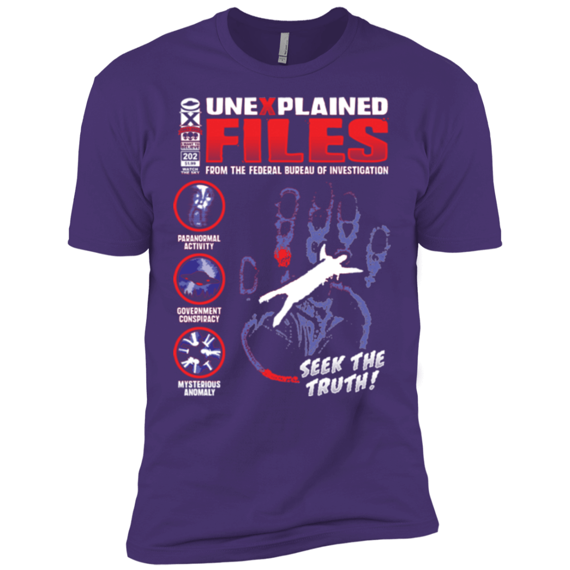 T-Shirts Purple / X-Small Unexplained Files Men's Premium T-Shirt