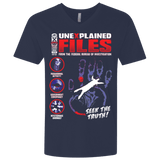 T-Shirts Midnight Navy / X-Small Unexplained Files Men's Premium V-Neck