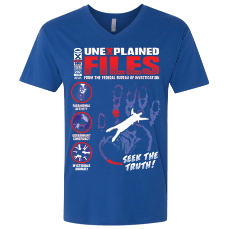 T-Shirts Royal / X-Small Unexplained Files Men's Premium V-Neck